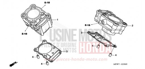 CYLINDRE NT700V6 de 2006